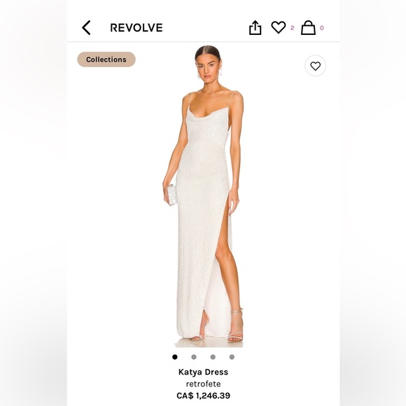 Katya Dress in Moonglow White (all sequins) - NWT - Picture 1 of 11